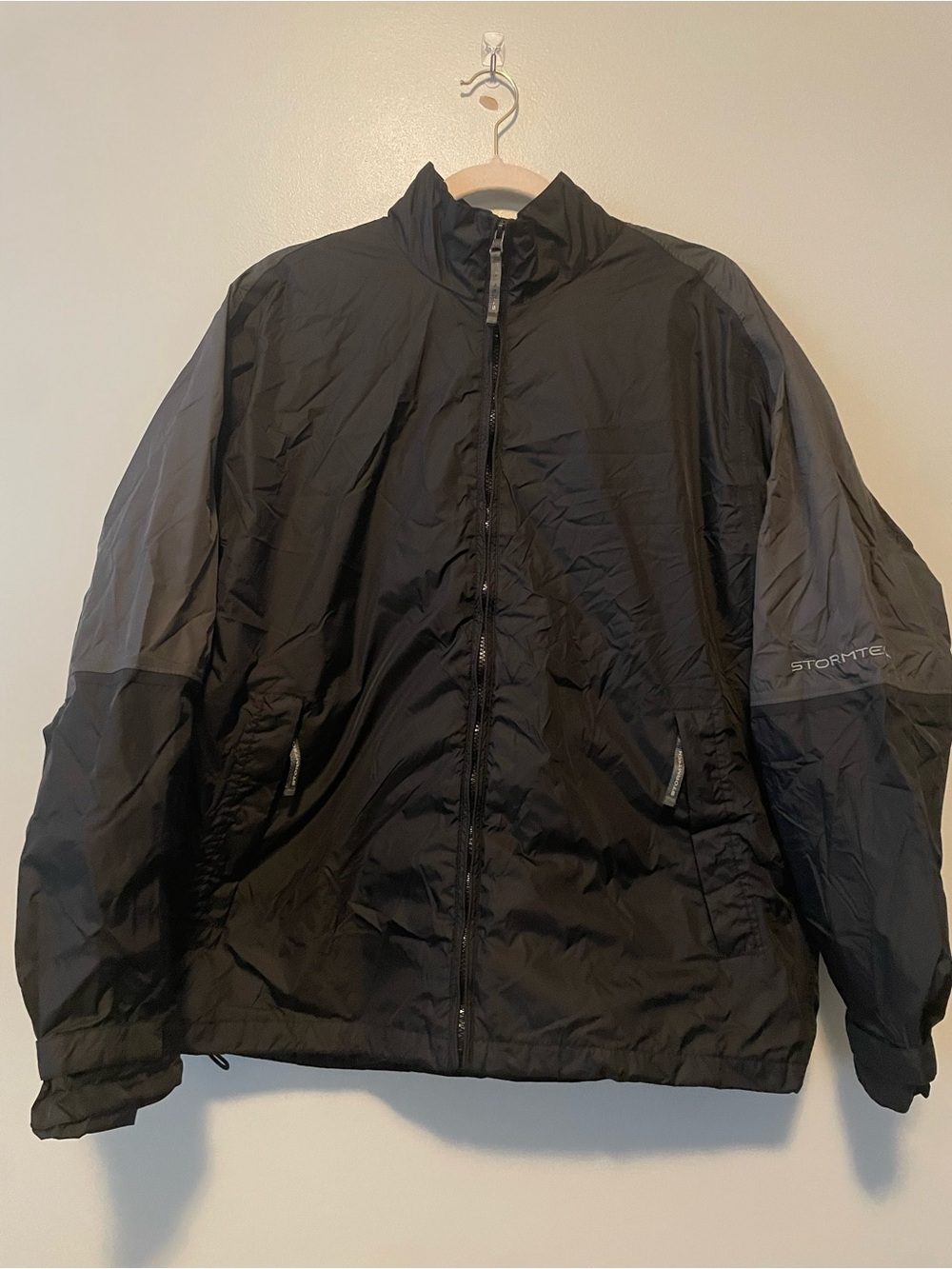 Storm Men's Black and Gray Raincoat Jacket
